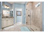 Master Bathroom 1 w Dual Vanities, Sinks and Glass Shower w His and Hers Shower Heads